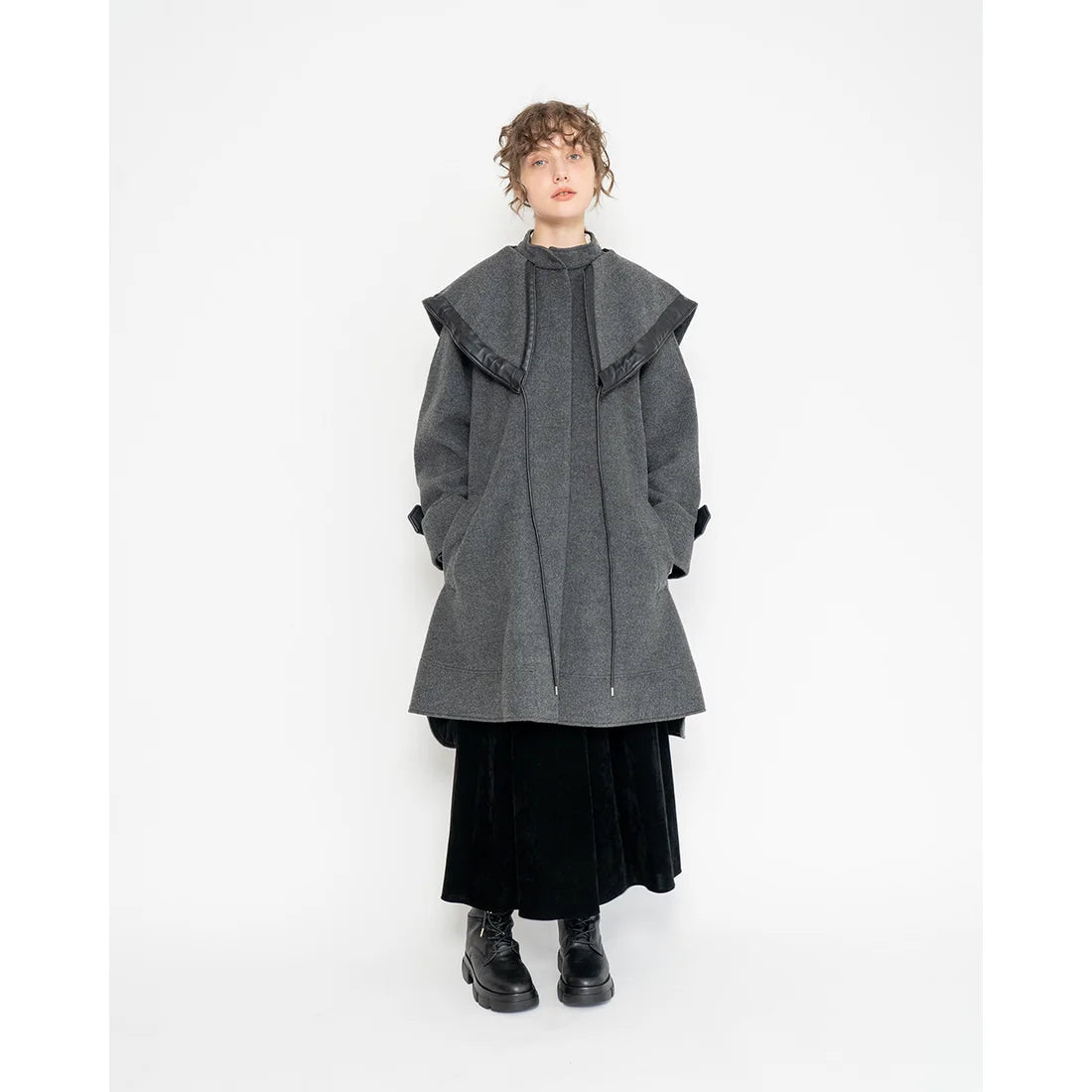 日本製【防水】Emma Francis 防滑鞋底牛皮繫帶靴 (9012a-L 101)(Black leather)（ブラック レザー）