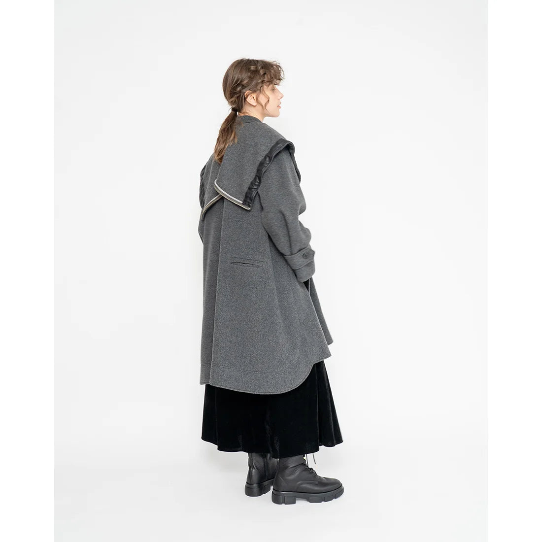 日本製【防水】Emma Francis 防滑鞋底牛皮繫帶靴 (9012a-L 101)(Black leather)（ブラック レザー）