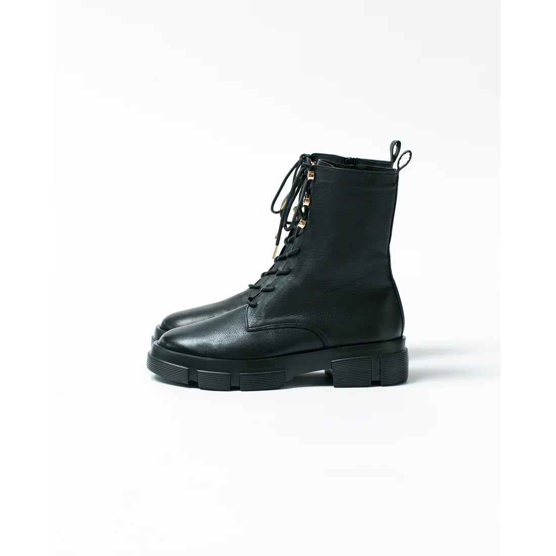日本製【防水】Emma Francis 防滑鞋底牛皮繫帶靴 (9012a-L 101)(Black leather)（ブラック レザー）