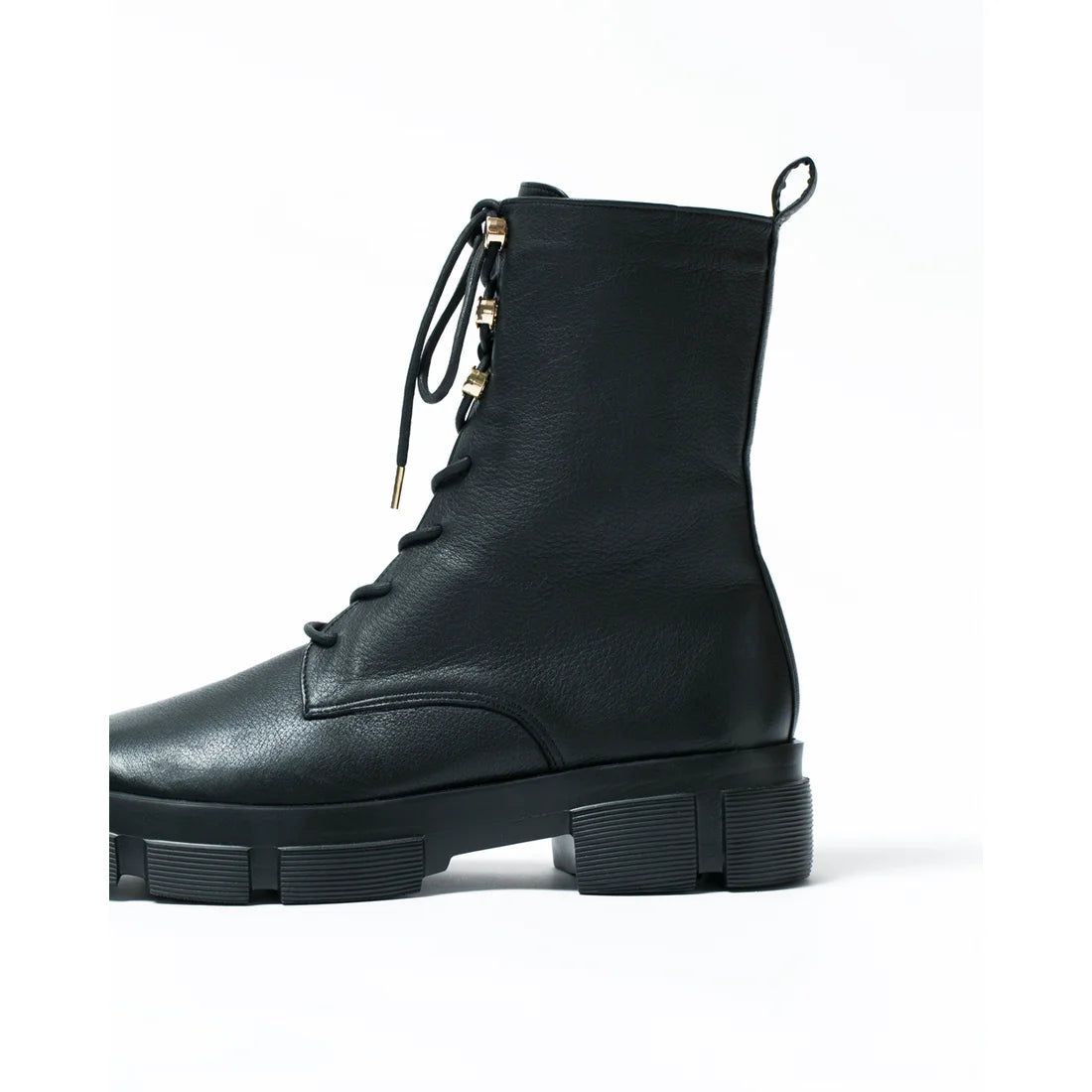 日本製【防水】Emma Francis 防滑鞋底牛皮繫帶靴 (9012a-L 101)(Black leather)（ブラック レザー）
