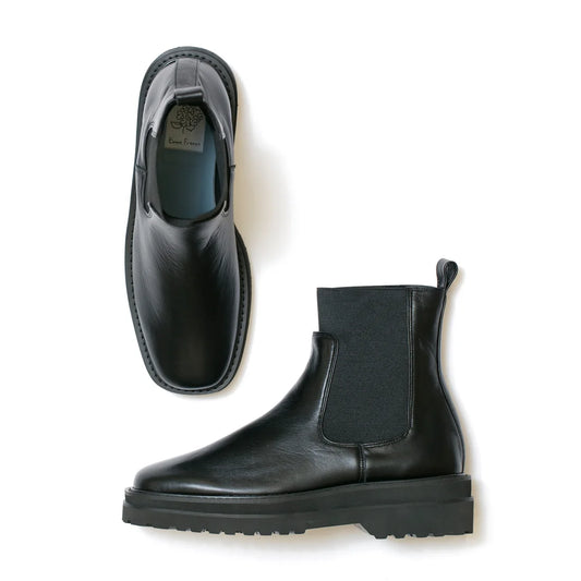 日本製【防水】Emma Francis 履帶側邊戈爾靴 (9010a-L 101)(Black leather)（ブラック レザー）