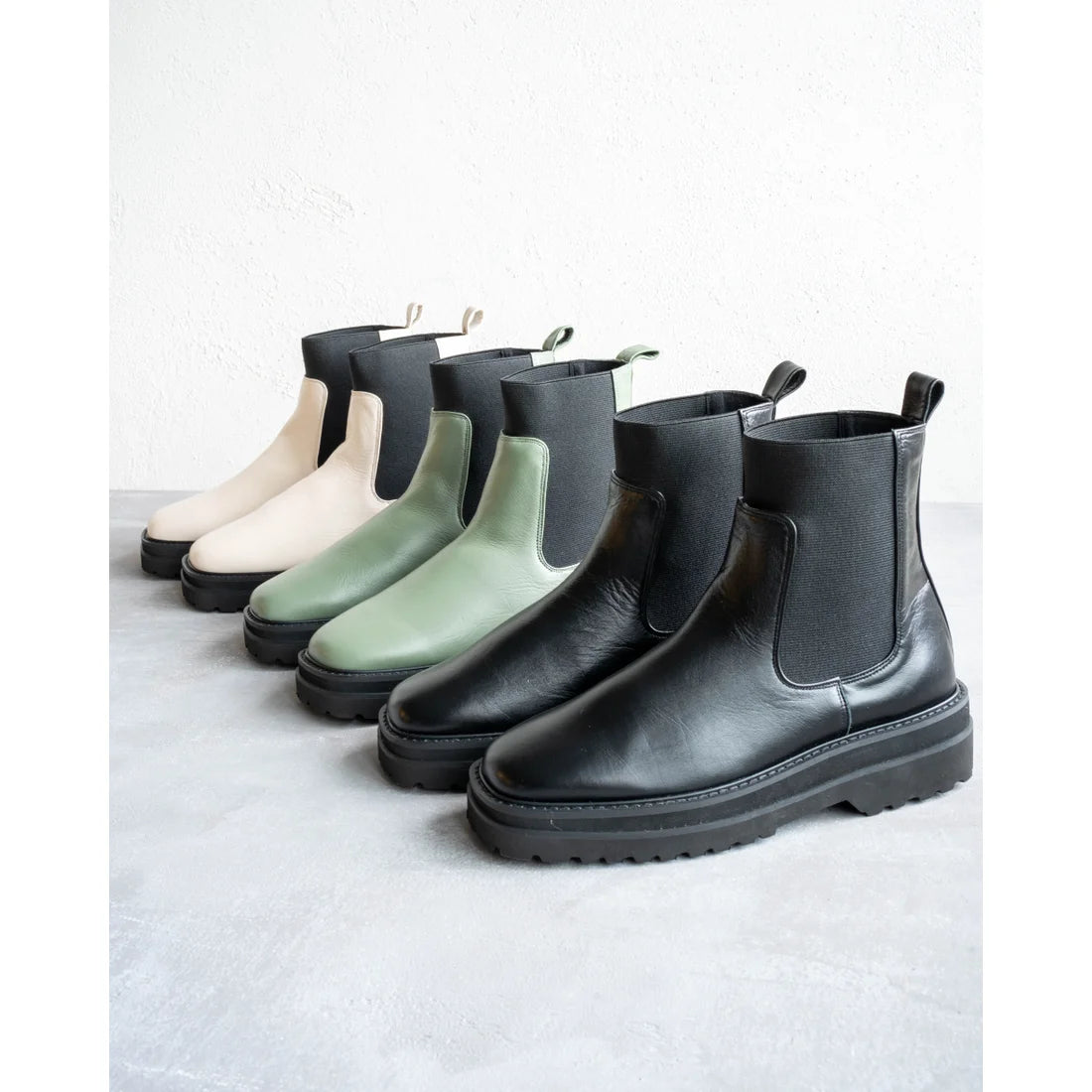 日本製【防水】Emma Francis 履帶側邊戈爾靴 (9010a-L 101)(Black leather)（ブラック レザー）