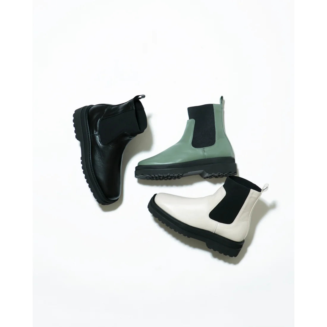 日本製【防水】Emma Francis 履帶側邊戈爾靴 (9010a-L 101)(Black leather)（ブラック レザー）