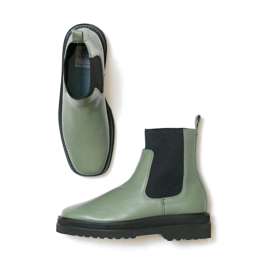 日本製【防水】Emma Francis 履帶側邊戈爾靴 (9010a-L 111)(Green leather)（グリーン レザー）