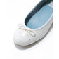 日本製 Emma Francis 圓頭平底芭蕾舞晴雨鞋 (02a-E 159) (White Enamel)（ホワイト エナメル）