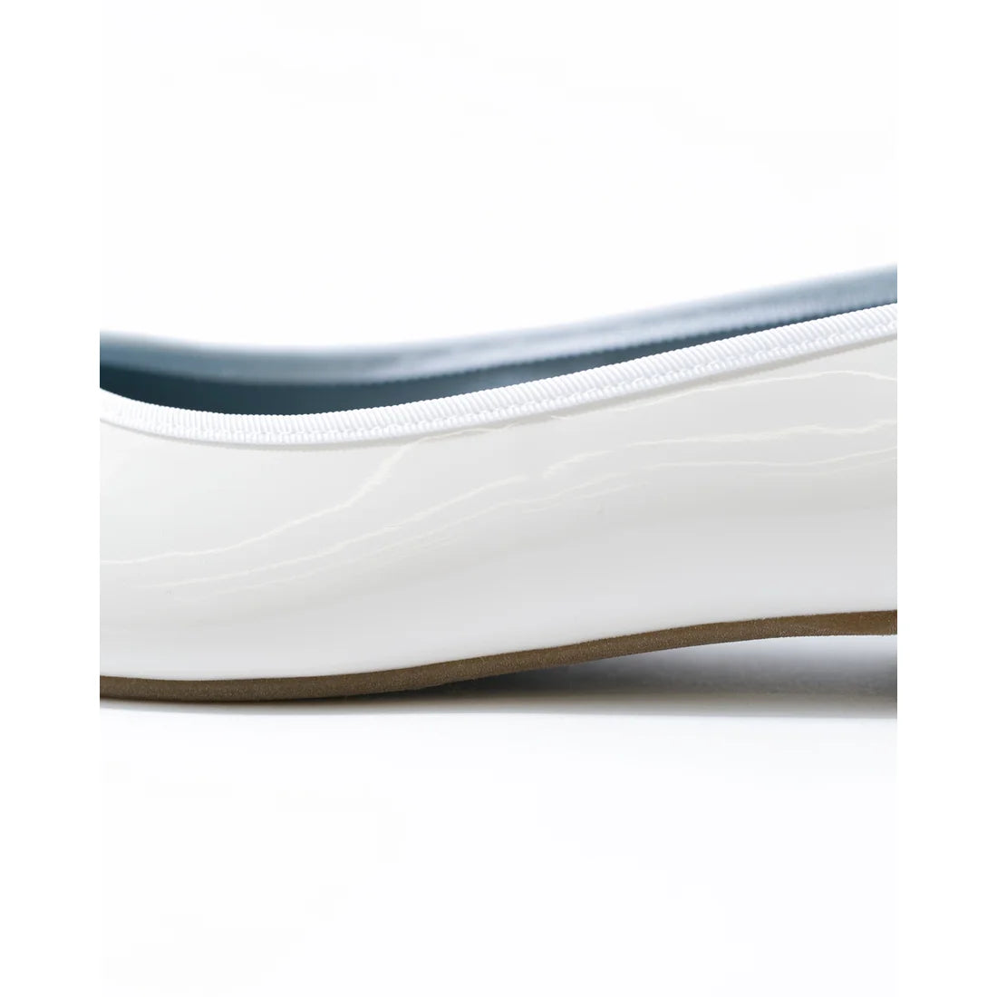 日本製 Emma Francis 圓頭平底芭蕾舞晴雨鞋 (02a-E 159) (White Enamel)（ホワイト エナメル）