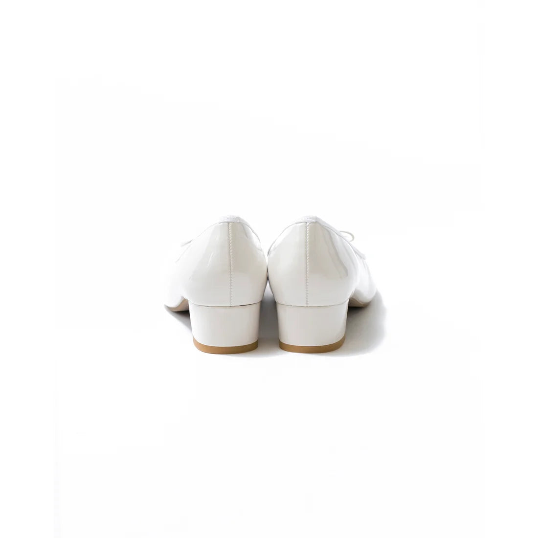 日本製【相容雨天】Emma Francis 圓頭3cm跟芭蕾舞鞋(3001a-E 159)(White enamel)（ホワイト エナメル）