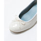 日本製【相容雨天】Emma Francis 圓頭3cm跟芭蕾舞鞋(3001a-E 159)(White enamel)（ホワイト エナメル）