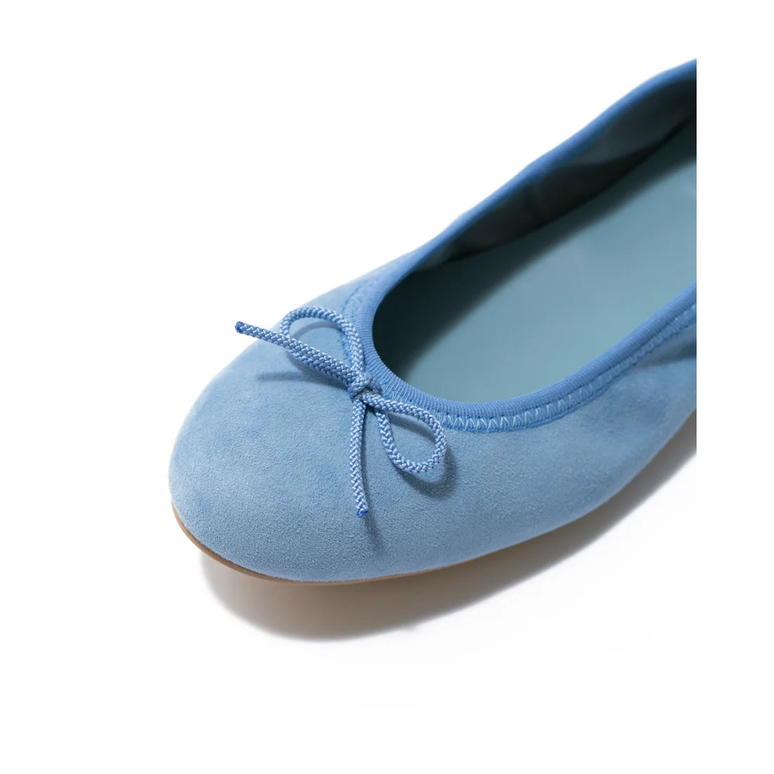 日本製【珍珠色調防水】Emma Francis圓頭平底芭蕾舞鞋(02b-L S121)(Light blue suede)（ライトブルー レザースエード）