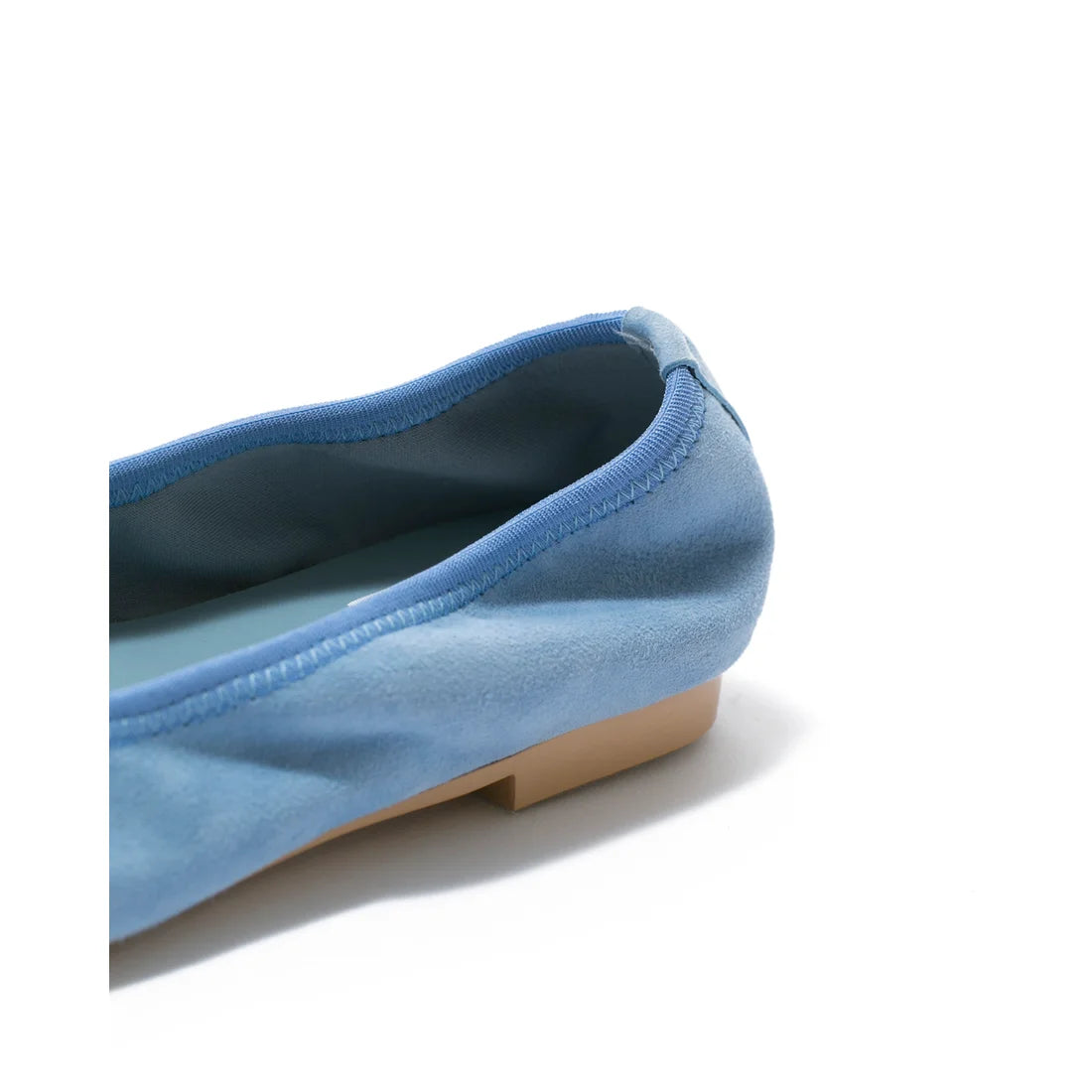 日本製【珍珠色調防水】Emma Francis圓頭平底芭蕾舞鞋(02b-L S121)(Light blue suede)（ライトブルー レザースエード）