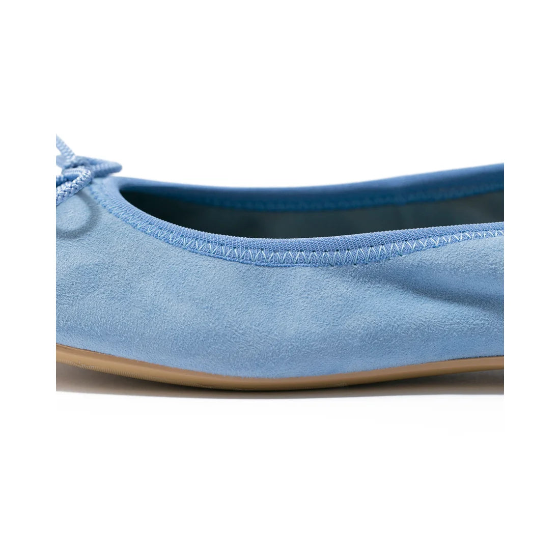 日本製【珍珠色調防水】Emma Francis圓頭平底芭蕾舞鞋(02b-L S121)(Light blue suede)（ライトブルー レザースエード）