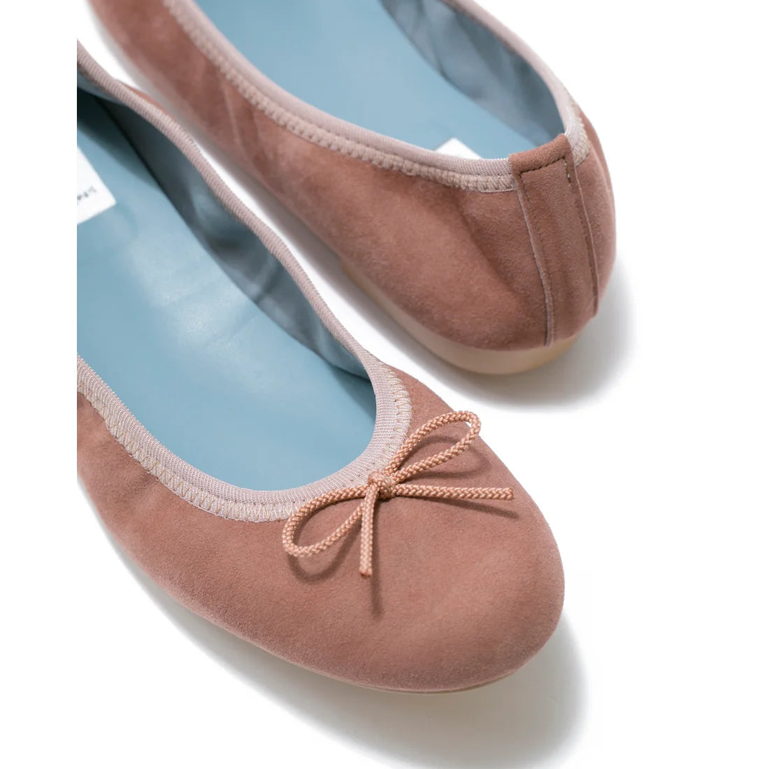 日本製【珍珠色調防水】Emma Francis圓頭平底芭蕾舞鞋(02b-L S198)(Pink beige leather suede)（ピンクベージュ レザースエード）
