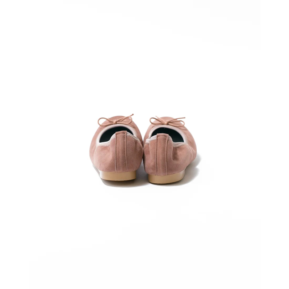 日本製【珍珠色調防水】Emma Francis圓頭平底芭蕾舞鞋(02b-L S198)(Pink beige leather suede)（ピンクベージュ レザースエード）