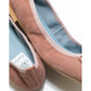 日本製【珍珠色調防水】Emma Francis圓頭平底芭蕾舞鞋(02b-L S198)(Pink beige leather suede)（ピンクベージュ レザースエード）