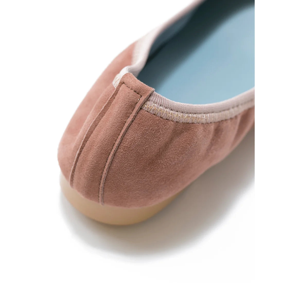 日本製【珍珠色調防水】Emma Francis圓頭平底芭蕾舞鞋(02b-L S198)(Pink beige leather suede)（ピンクベージュ レザースエード）