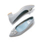 日本製 Emma Francis 尖頭3cm跟珠寶搭扣高跟鞋(3002b-ST 153)(Gray satin)（グレー サテン）
