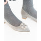日本製 Emma Francis 尖頭3cm跟珠寶搭扣高跟鞋(3002b-ST 153)(Gray satin)（グレー サテン）