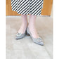 日本製 Emma Francis 尖頭3cm跟珠寶搭扣高跟鞋(3002b-ST 153)(Gray satin)（グレー サテン）
