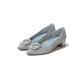 日本製 Emma Francis 尖頭3cm跟珠寶搭扣高跟鞋(3002b-ST 153)(Gray satin)（グレー サテン）
