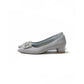 日本製 Emma Francis 尖頭3cm跟珠寶搭扣高跟鞋(3002b-ST 153)(Gray satin)（グレー サテン）