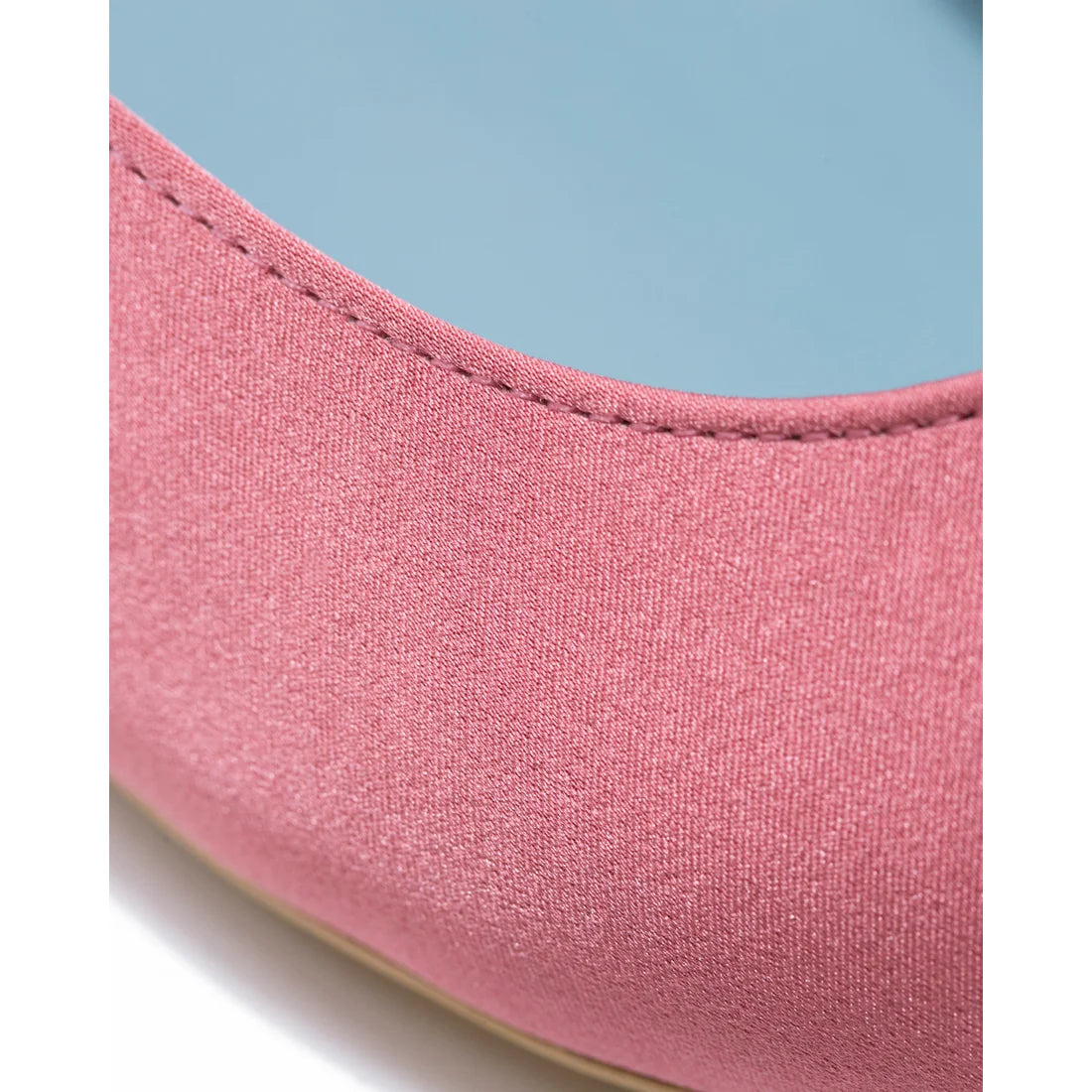日本製 Emma Francis 平底珠寶搭扣高跟鞋(01t-ST 145)(Light pink Satin)（ライトピンク サテン）