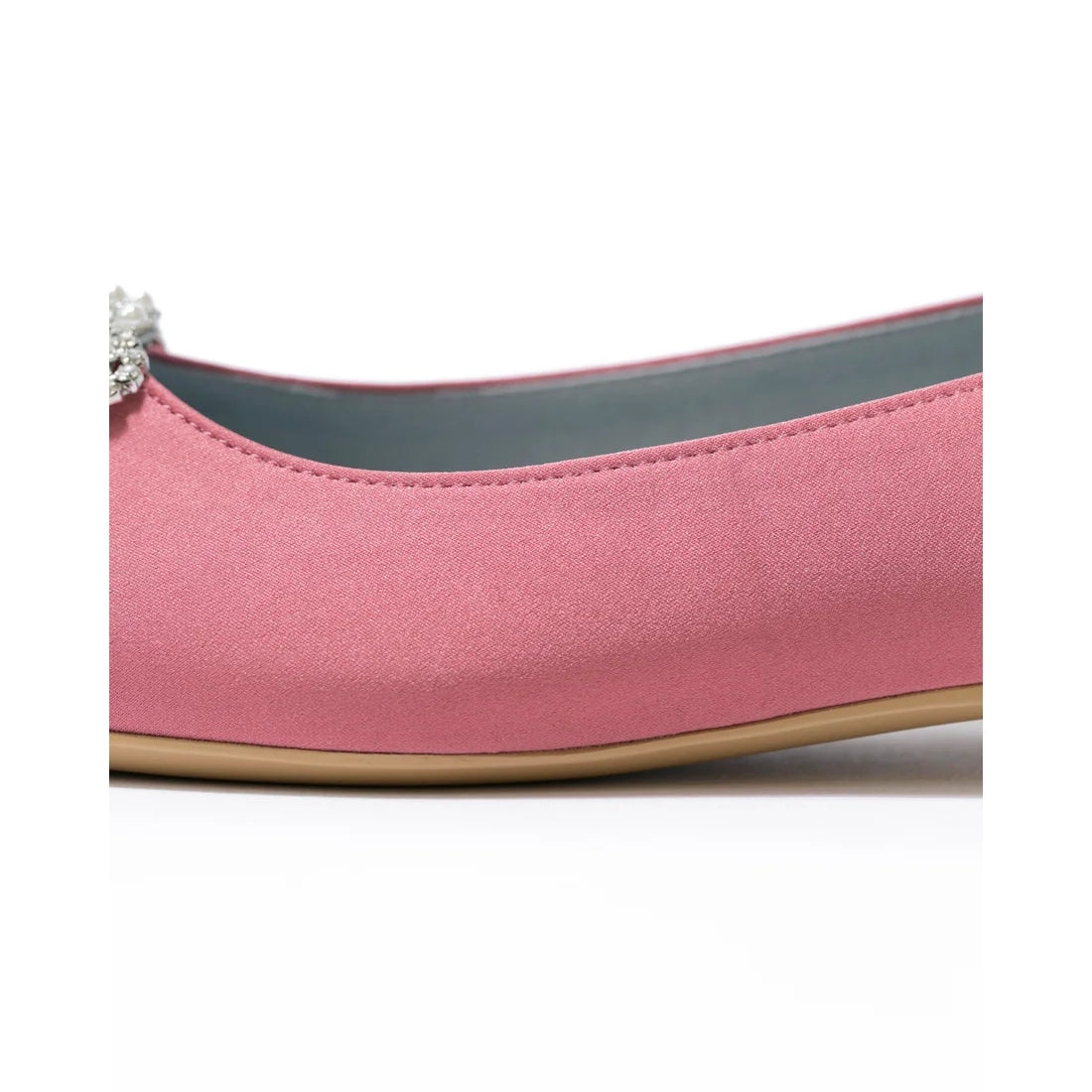 日本製 Emma Francis 平底珠寶搭扣高跟鞋(01t-ST 145)(Light pink Satin)（ライトピンク サテン）