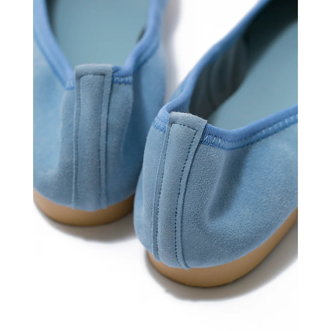 日本製【珍珠色調防水】Emma Francis尖頭平底芭蕾舞鞋 (01b-L S121)(Light blue leather suede)（ライトブルー レザースエード）
