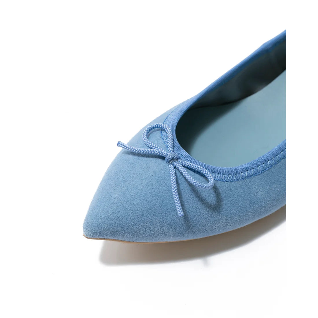 日本製【珍珠色調防水】Emma Francis尖頭平底芭蕾舞鞋 (01b-L S121)(Light blue leather suede)（ライトブルー レザースエード）