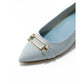 日本製 Emma Francis 尖頭搭扣花呢高跟鞋(3002d-TW 120)(Blue tweed)（ブルー ツイード）