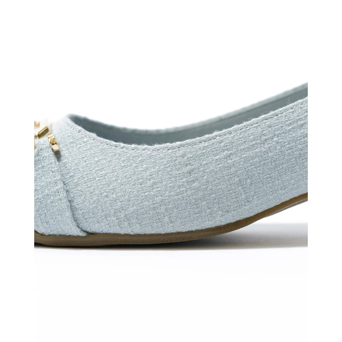日本製 Emma Francis 尖頭搭扣花呢高跟鞋(3002d-TW 120)(Blue tweed)（ブルー ツイード）