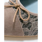 日本製 Emma Francis 平底尖頭蕾絲芭蕾舞鞋(01l-L 155)(Charcoal gray lace)（チャコールグレー レース）