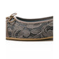 日本製 Emma Francis 平底尖頭蕾絲芭蕾舞鞋(01l-L 155)(Charcoal gray lace)（チャコールグレー レース）