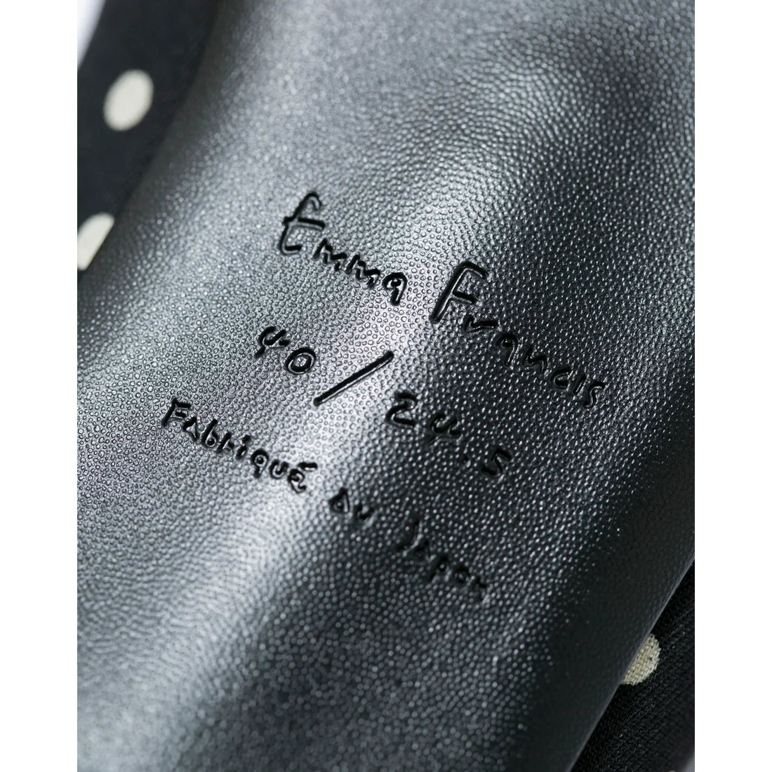 日本製 Emma Francis 平底尖頭圓點芭蕾舞鞋(01l-PE 501)(Black dot pattern)（ブラック ドット柄）