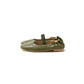 日本製【蘋果皮】【防水】Emma Francis 褶皺腰帶平底鞋 (03j-AP 147)(Khaki apple leather)（カーキ アップルレザー）