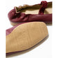 日本製【蘋果皮】【防水】Emma Francis 褶皺腰帶平底鞋 ( 03j-AP 183 )(Bordeaux apple leather)（ボルドー アップルレザー）