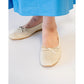 日本製【蘋果皮】【防水】Emma Francis 平底彈性芭蕾舞鞋 ( 03m-AP 177 )(Ivory apple leather)（アイボリー アップルレザー）