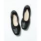 日本製【蘋果皮】【防水】Emma Francis 平底彈性芭蕾舞鞋 ( 03m-AP 101 )(Black apple leather)（ブラック アップルレザー）