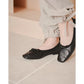 日本製【蘋果皮】【防水】Emma Francis 平底彈性芭蕾舞鞋 ( 03m-AP 101 )(Black apple leather)（ブラック アップルレザー）