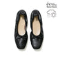 日本製【蘋果皮】【防水】Emma Francis 平底彈性芭蕾舞鞋 ( 03m-AP 101 )(Black apple leather)（ブラック アップルレザー）