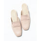 日本製【蘋果皮】【防水】Emma Francis 樂福拖鞋式平底鞋 ( 03q-AP 144 )(Pink apple leather)（ピンク アップルレザー）