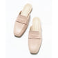 日本製【蘋果皮】【防水】Emma Francis 樂福拖鞋式平底鞋 ( 03q-AP 144 )(Pink apple leather)（ピンク アップルレザー）