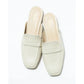 日本製【蘋果皮】【防水】Emma Francis 樂福拖鞋式平底鞋 ( 03q-AP 177 )(Ivory apple leather)（アイボリー アップルレザー）