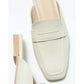 日本製【蘋果皮】【防水】Emma Francis 樂福拖鞋式平底鞋 ( 03q-AP 177 )(Ivory apple leather)（アイボリー アップルレザー）