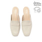 日本製【蘋果皮】【防水】Emma Francis 樂福拖鞋式平底鞋 ( 03q-AP 177 )(Ivory apple leather)（アイボリー アップルレザー）
