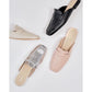 日本製【蘋果皮】【防水】Emma Francis 樂福拖鞋式平底鞋 ( 03q-AP 177 )(Ivory apple leather)（アイボリー アップルレザー）