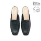 日本製【蘋果皮】【防水】Emma Francis 樂福拖鞋式平底鞋 ( 03q-AP 101 )(Black apple leather)（ブラック アップルレザー)