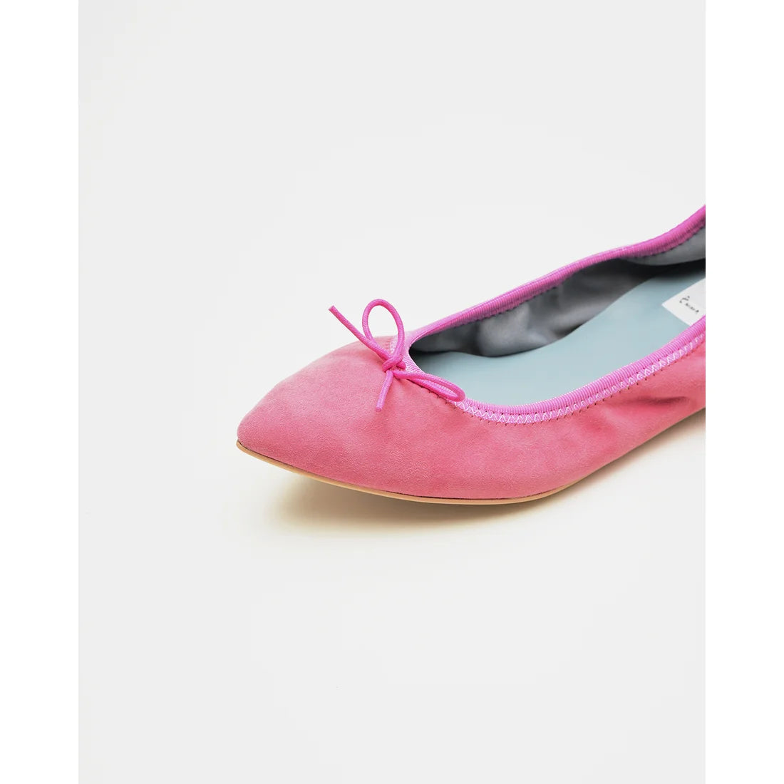 日本製【珍珠色調防水】Emma Francis 真皮 尖頭平底芭蕾舞鞋(01b-L S143)(Dark Pink leather suede) （ダークピンク レザースエード）