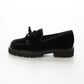 【新品預訂】日本製Emma Francis   蝴蝶結樂福鞋（黑色天鵝絨）(2002f V101) BLK