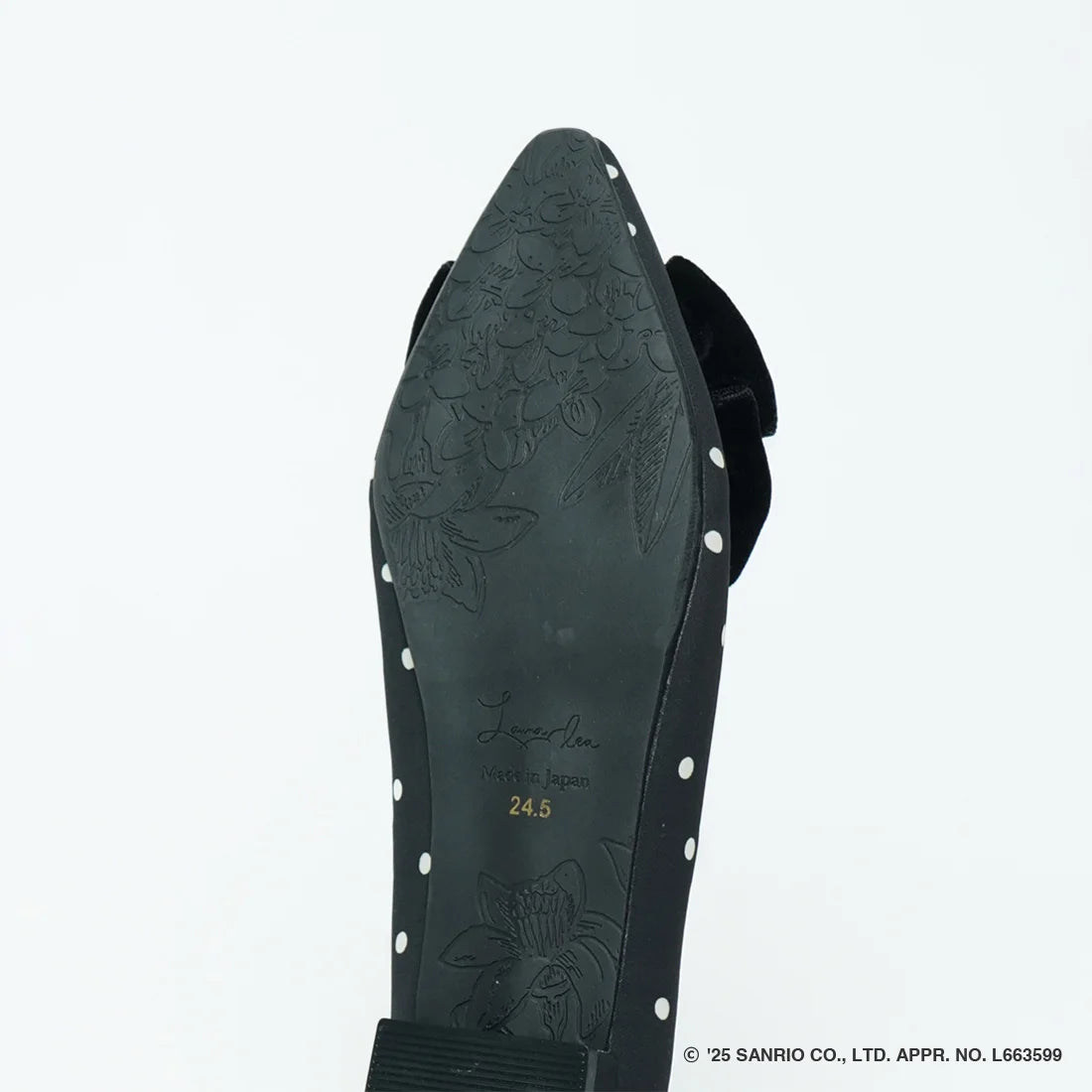 【限定品預訂】售完即止【HELLO KITTY × Launa lea 特別聯名】日本製蝴蝶結平底鞋 (460K)(黑色/Black Z/C)