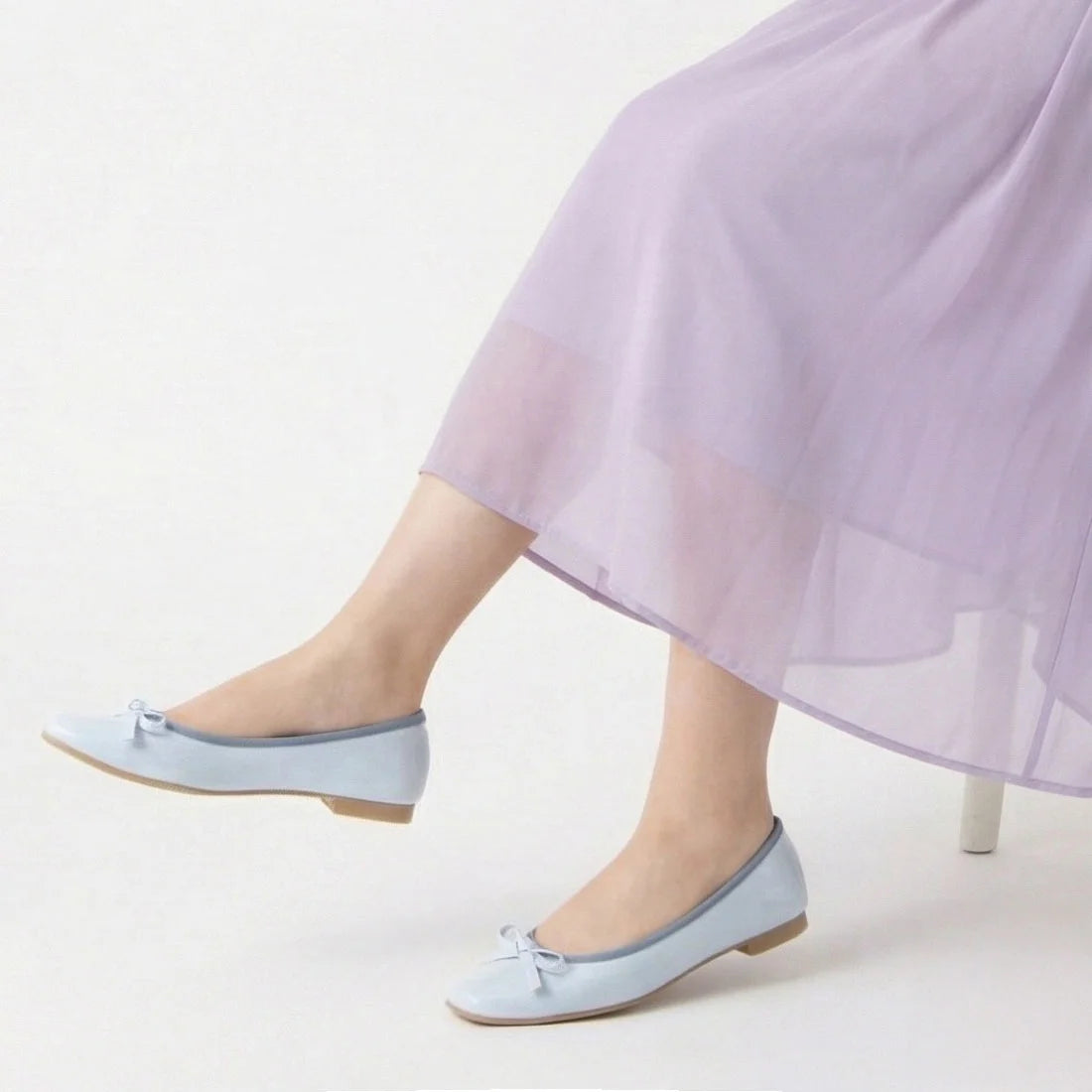 【新品預訂】日本製 Launa lea Rainyday 防水方頭芭蕾鞋 (RB7403A)(淺藍色 E / L Blue E )